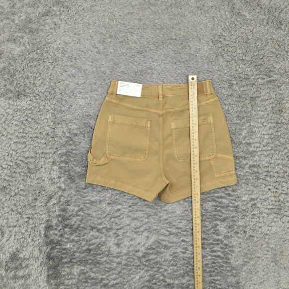 NEW American Eagle Women's Size 0 Boyfriend Shorts Beige Regular Cotton - Picture 4 of 8